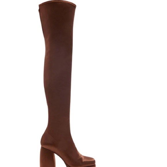 Katy Perry “The Uplift OTK Boot” Brown Platform Knee-High Boots - Picture 3 of 5